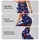 Red White Blue Starbursts for Summer Festivals and Fourth of July Celebrations Leggings - 2