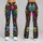 Neon Skeleton Skulls and Stars for Halloween Parties and Spooky Season Fun Leggings - 9