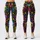 Neon Skeleton Skulls and Stars for Halloween Parties and Spooky Season Fun Leggings - 3