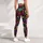 Neon Skeleton Skulls and Stars for Halloween Parties and Spooky Season Fun Leggings - 5