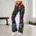 Neon Skeleton Skulls and Stars for Halloween Parties and Spooky Season Fun Leggings - 11
