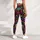 Neon Skeleton Skulls and Stars for Halloween Parties and Spooky Season Fun Leggings - 5