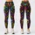 Neon Skeleton Skulls and Stars for Halloween Parties and Spooky Season Fun Leggings - 1