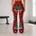 Red Christmas Trees and Snowflakes for Festive Winter Celebrations and Cozy Holiday Style Leggings - 10