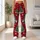 Red Christmas Trees and Snowflakes for Festive Winter Celebrations and Cozy Holiday Style Leggings - 11