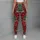 Red Christmas Trees and Snowflakes for Festive Winter Celebrations and Cozy Holiday Style Leggings - 6