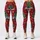 Red Christmas Trees and Snowflakes for Festive Winter Celebrations and Cozy Holiday Style Leggings - 3