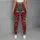 Red Christmas Trees and Snowflakes for Festive Winter Celebrations and Cozy Holiday Style Leggings - 4