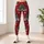 Red Christmas Trees and Snowflakes for Festive Winter Celebrations and Cozy Holiday Style Leggings - 6