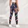 Navy Starburst Chevron Americana for Summer Festivals and Holiday Weekend Outings Leggings - 5