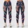 Navy Starburst Chevron Americana for Summer Festivals and Holiday Weekend Outings Leggings - 3