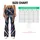 Navy Starburst Chevron Americana for Summer Festivals and Holiday Weekend Outings Leggings - 7