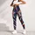 Navy Starburst Chevron Americana for Summer Festivals and Holiday Weekend Outings Leggings - 4