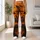 Flying Bats and Pumpkin Glow for Halloween Nights and Everyday Autumn Style for Women Leggings - 12
