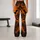 Flying Bats and Pumpkin Glow for Halloween Nights and Everyday Autumn Style for Women Leggings - 10