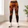 Flying Bats and Pumpkin Glow for Halloween Nights and Everyday Autumn Style for Women Leggings - 4