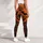 Flying Bats and Pumpkin Glow for Halloween Nights and Everyday Autumn Style for Women Leggings - 4