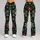 Red Green and Ivory Snowflakes for Cozy Christmas Holiday Celebrations Leggings - 9
