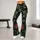 Red Green and Ivory Snowflakes for Cozy Christmas Holiday Celebrations Leggings - 10