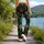 Red Green and Ivory Snowflakes for Cozy Christmas Holiday Celebrations Leggings - 12