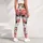 Coral Rose And Lavender Blooms For Garden Strolls And Relaxed Everyday Style For Her Leggings - 5