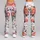 Coral Rose And Lavender Blooms For Garden Strolls And Relaxed Everyday Style For Her Leggings - 9