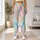 Iridescent Pastel Rainbow Stripes For Beach Walks And Colorful Everyday Wear Leggings - 12