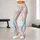 Iridescent Pastel Rainbow Stripes For Beach Walks And Colorful Everyday Wear Leggings - 11