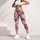 Romantic Pink Rose and Lavender Garden Blooms for Casual Everyday Style Leggings - 4