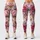 Romantic Pink Rose and Lavender Garden Blooms for Casual Everyday Style Leggings - 3