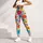 Vibrant Rainbow Daisy Blooms for Sunny Getaways and Relaxed Everyday Women's Style Leggings - 5