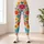 Vibrant Rainbow Daisy Blooms for Sunny Getaways and Relaxed Everyday Women's Style Leggings - 4