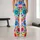 Vibrant Rainbow Daisy Blooms for Sunny Getaways and Relaxed Everyday Women's Style Leggings - 10