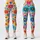 Vibrant Rainbow Daisy Blooms for Sunny Getaways and Relaxed Everyday Women's Style Leggings - 3