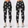 White Paw Motifs on Charcoal for Everyday Pet Lover Adventures and Spring Outings Leggings - 3