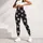 White Paw Motifs on Charcoal for Everyday Pet Lover Adventures and Spring Outings Leggings - 5