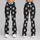 White Paw Motifs on Charcoal for Everyday Pet Lover Adventures and Spring Outings Leggings - 9
