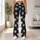 White Paw Motifs on Charcoal for Everyday Pet Lover Adventures and Spring Outings Leggings - 11
