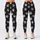 White Paw Motifs on Charcoal for Everyday Pet Lover Adventures and Spring Outings Leggings - 1