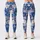 Blue Snowmen And Ivory Snowflakes For Cozy Christmas Holiday Celebrations All Winter Long Leggings - 3