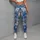 Blue Snowmen And Ivory Snowflakes For Cozy Christmas Holiday Celebrations All Winter Long Leggings - 4