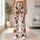 Rust Red Snowflakes and Holiday Icons for Cozy Christmas Celebrations and Winter Outfits Leggings - 11