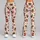 Rust Red Snowflakes and Holiday Icons for Cozy Christmas Celebrations and Winter Outfits Leggings - 9