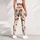 Rust Red Snowflakes and Holiday Icons for Cozy Christmas Celebrations and Winter Outfits Leggings - 5
