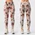 Rust Red Snowflakes and Holiday Icons for Cozy Christmas Celebrations and Winter Outfits Leggings - 3