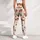 Rust Red Snowflakes and Holiday Icons for Cozy Christmas Celebrations and Winter Outfits Leggings - 5