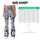 Blue and Ivory Vintage Botanical Florals for Relaxed Coastal Weekend Style for Women Leggings - 7