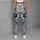 Blue and Ivory Vintage Botanical Florals for Relaxed Coastal Weekend Style for Women Leggings - 4
