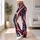American Stars And Stripes Red White Blue Patriotic Summer Celebration Style Leggings - 11