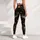 Black Gold Starry Night Sky Sparkle for Evening Outfits and Celestial Style Leggings - 5